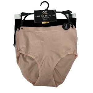 NWT ABS Glenn Schwartz Shaping Seamless Briefs Sz Medium Pkg/3 Multi Colors